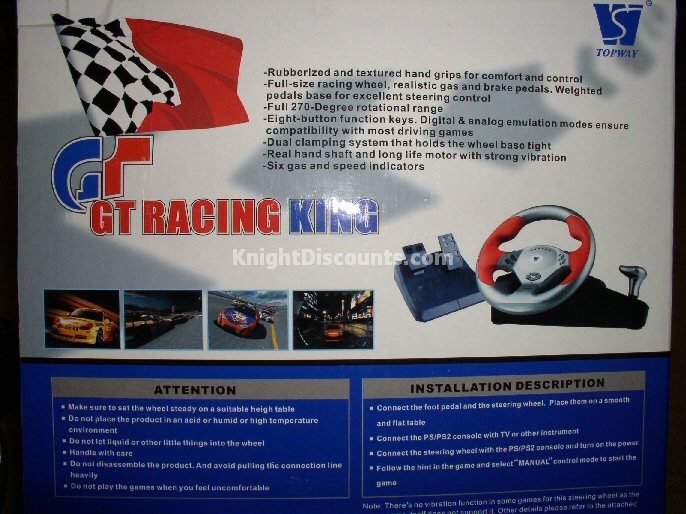Gt racing king steering wheel driver