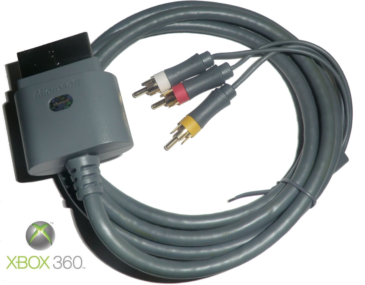 Genuine Microsoft Xbox 360 Standard AV Cable -Composite 