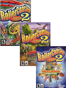 ROLLER COASTER TYCOON 2 +Time Twister +Wacky Worlds NEW 742725237964 