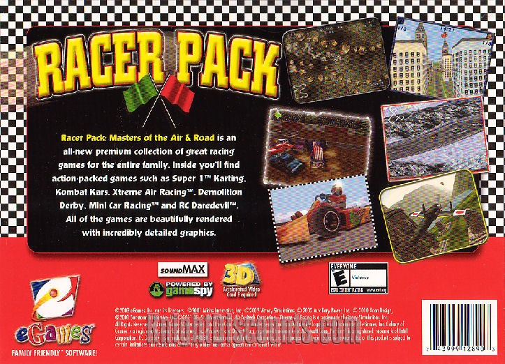  6X PC Games in 1 Box Car Air Racing Demolition Derby etc New