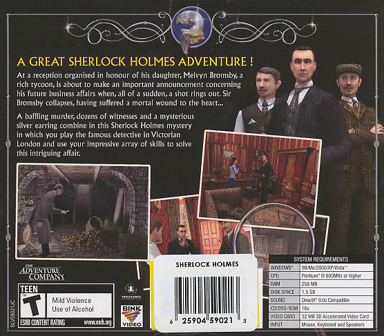 sherlock holmes secret of the silver earring прохождение