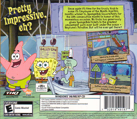 employee of the month spongebob game