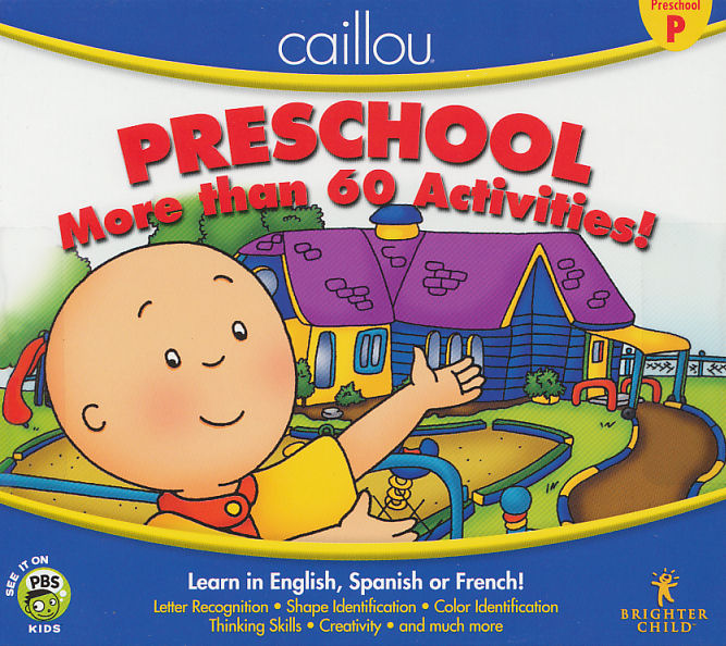 Caillou Preschool Learn English French Spanish Letters Shapes Colors New
