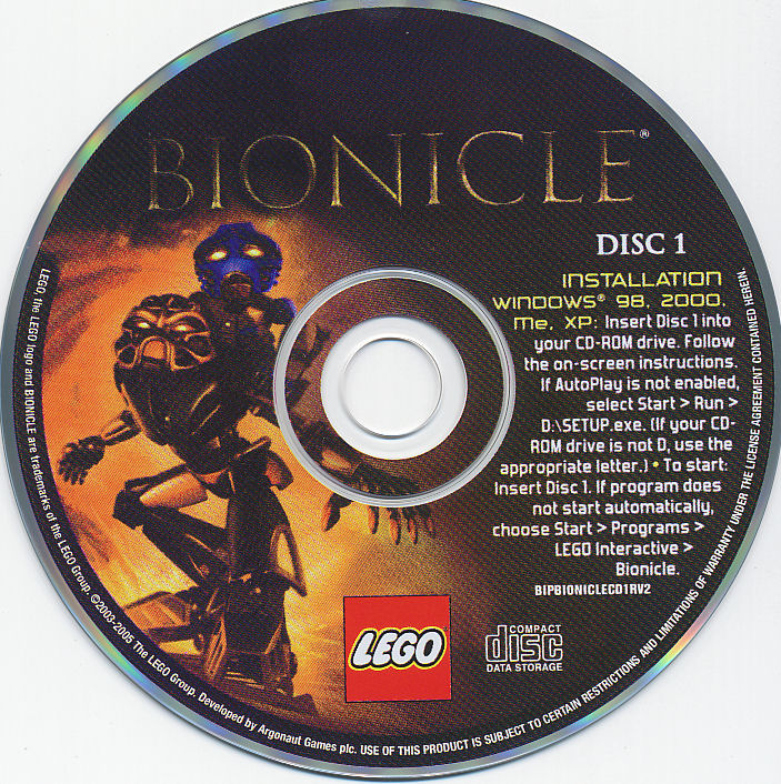 Lego Bionicle 2CD Set PC Game for Win 98 XP New $3 SHIP 5030932035370